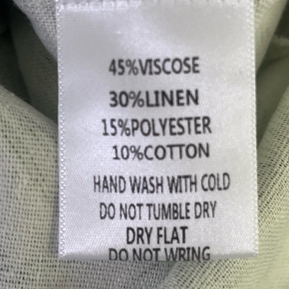 P. Cill Island In The Sun Linen Viscose Jumpsuit Green Leaf Print Size XL - Picture 14 of 16